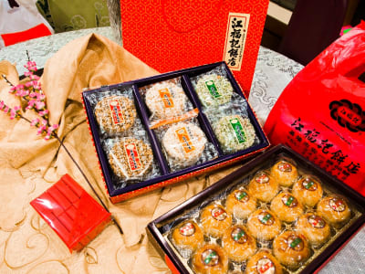 蛋黃酥、豆沙餅、壽桃